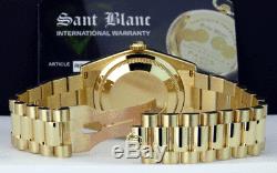 ROLEX 36mm Mens 18kt Gold Day Date PRESIDENT White Index 118238 SANT BLANC