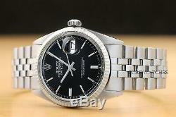 ROLEX MENS OYSTER PERPETUAL DATEJUST 18K WHITE GOLD & STEEL WATCH withROLEX BAND