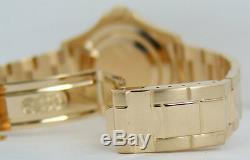 ROLEX Mens 18kt Yellow Gold 40mm YachtMaster White Index 16628 SANT BLANC