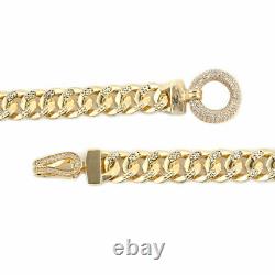 ROYAL BALI 9ct Gold White Cubic Zirconia Chain Bracelet Size 7.5 Wt. 10.62 Gms