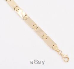 Reversible Screw Link Design Bracelet REAL 10K Yellow White Gold 7.5