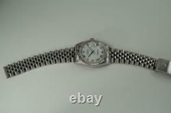 Rolex 16234 Datejust Jubilee Stainless Steel Fluted White Gold Bezel Dates 2000