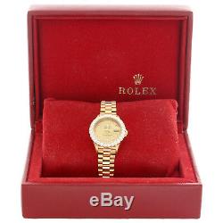 Rolex 18K Gold President 26mm DateJust 69178 VS Diamond Champagne Watch 2.08 CT