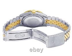 Rolex 18K/ Steel Two Tone Datejust 36MM 16013 MOP Dial Diamond Watch 8.5 Ct