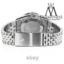 Rolex 31mm 18K White Gold & Steel SS Datejust Silver String Diamond Ladies Watch