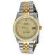 Rolex DateJust 18K Gold / TT 31mm Diamond Watch Dial 68273 Jubilee Band 1.15 CT