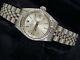 Rolex Date Lady Stainless Steel Watch 18K White Gold Bezel Jubilee Silver 69174