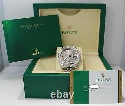 Rolex Datejust 126334 41mm Jubilee Rhodium Diamond Dial 18K W Gold Bezel NEW