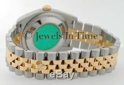 Rolex Datejust 18k Yellow Gold/Steel Roman White Dial Mens Watch 116233