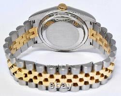 Rolex Datejust 18k Yellow Gold/Steel Roman White Dial Mens Watch F 116233
