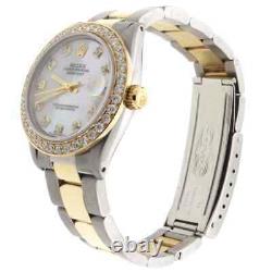 Rolex Datejust 2-Tone Gold/Steel 31mm Oyster Watch withMOP Diamond Dial & Bezel