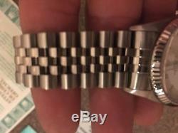 Rolex Datejust 36m Stainless Steel & white gold jubilee bracelet rolex cert 9/10