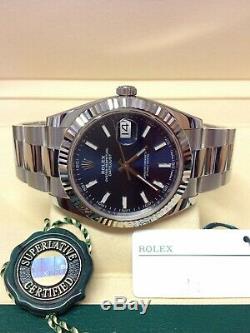 Rolex Datejust 41 126334 Blue Baton Dial Oyster Bracelet BOX AND PAPERWORK 2018