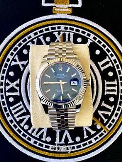 Rolex Datejust 41 126334. Stunning Blue Dial White Gold Bezel Jubilee Bracelet