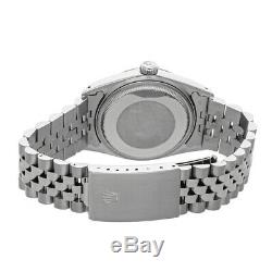 Rolex Datejust Auto 36mm Steel White Gold Mens Jubilee Bracelet Watch 16014