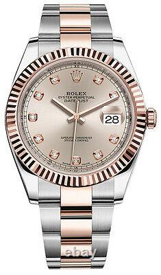 Rolex Datejust II Steel & Everose Gold Oyster Bracelet Pink Diamond Dial 126331