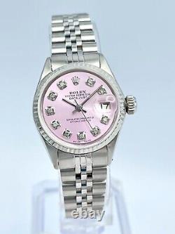 Rolex Datejust Ladies 26mm 6517 Pink Diamond Dial Jubilee Bracelet
