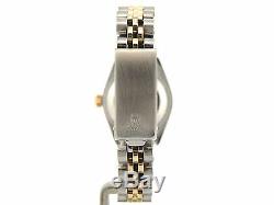 Rolex Datejust Ladies 2Tone 14K Gold Stainless Watch White MOP Diamond Dial 6917