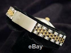 Rolex Datejust Ladies 2Tone 18K Gold & Stainless Steel Watch White Roman 69173