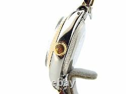 Rolex Datejust Ladies 2Tone Gold Stainless Steel Watch Silver Diamond 6917