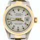 Rolex Datejust Ladies 2Tone Gold & Stainless Steel Watch White Roman Dial 69173