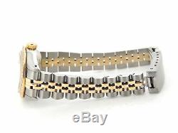 Rolex Datejust Lady 2Tone 18K Gold Steel Watch White Diamond Dial & Bezel 69173