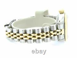 Rolex Datejust Lady 2Tone 18K Gold Steel Watch White Diamond Dial Jubilee 69173
