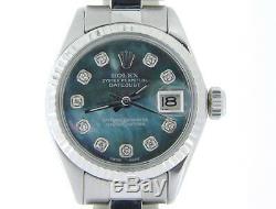 Rolex Datejust Lady Stainless Steel & 18k White Gold Watch Tahitian MOP Diamond