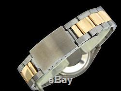 Rolex Datejust Men 2tone 18K Gold & Steel Watch White Mother Pearl Diamond 16013