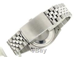 Rolex Datejust Mens Stainless Steel & 18K White Gold Watch Silver Diamond 1601
