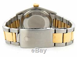 Rolex Datejust Mens Stainless Steel & Yellow Gold Watch Oyster White Dial 1601
