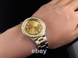 Rolex Datejust Two Tone 36MM 18K/ Steel 16013 Oyster Band Diamond Watch 7.35 Ct
