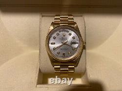 Rolex DayDate 36mm 18038 18k Gold Mother Of Pearl Dial
