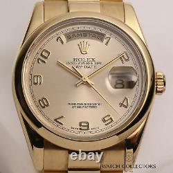 Rolex Day-Date 118208 President 18K Yellow Gold Champagne Dial
