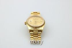 Rolex Day-Date 36 18078 18K Yellow Gold Bark Box & Papers 1985