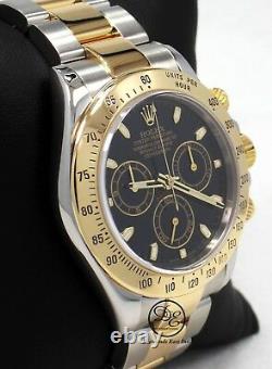 Rolex Daytona 116523 Cosmograph 2Tone 18K Yellow Gold /SS Black Dial Watch Paper