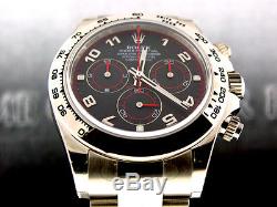 Rolex Daytona 18k White Gold On Bracelet Black Face 116509 Bk Bnib