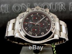 Rolex Daytona 18k White Gold On Bracelet Black Face 116509 Bk Bnib