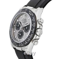 Rolex Daytona Auto White Gold Mens Oysterflex Bracelet Watch Chrono 116519LN