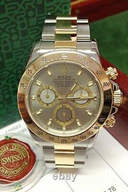 Rolex Daytona Bi Colour 116523 Steel Dial 40mm With Papers SERVICED BY ROLEX