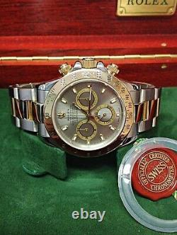Rolex Daytona Bi Colour 116523 Steel Dial 40mm With Papers SERVICED BY ROLEX