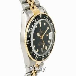 Rolex GMT-Master 16753 Vintage Mens Automatic Watch Black Dial Two Tone 40mm