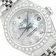 Rolex Ladies Diamond Datejust Quickset 18k White Gold & Stainless Steel Watch