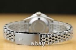 Rolex Ladies Quickset Datejust 18k White Gold Sapphire Diamond & Steel Watch