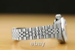 Rolex Ladies Quickset Datejust 18k White Gold Sapphire Diamond & Steel Watch