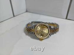 Rolex Lady-Datejust 69173 Champagne Diamond Hour Markers Watch Only