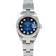 Rolex Lady Datejust Steel & White Gold 79174 Wristwatch Blue Vignette Diamond