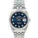 Rolex Men's Datejust White Gold & Steel 16234 Wristwatch Blue Diamond, Jubilee