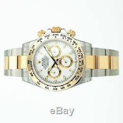 Rolex Men's Watch 40mm Daytona 116503 18K Yellow Gold and Steel White Dial- New