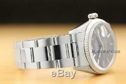 Rolex Mens Datejust 16014 Blue Dial 18k White Gold Bezel & Stainless Steel Watch